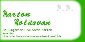 marton moldovan business card