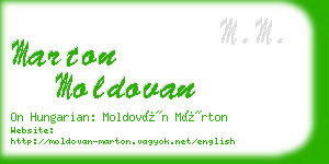 marton moldovan business card